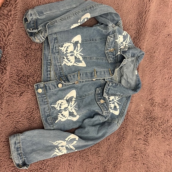 Other - Girls butterfly jean jacket